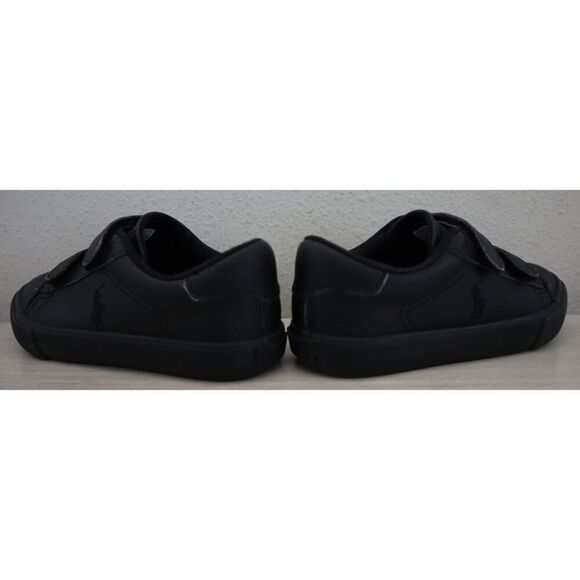 Polo Ralph Lauren Toddler Sz 9.5M Triple Black Eastern EZ Strap Low Top Sneakers - Picture 9 of 11